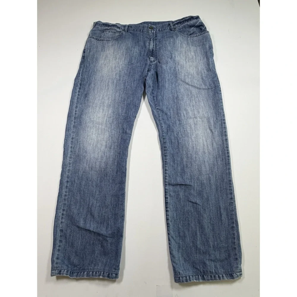 Zegna Sport Jeans Mens  Blue Straight 5 Pocket Denim Project 307 Size 42in
